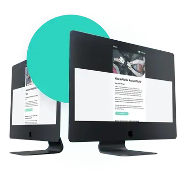 Computer monitors with fiskaly newsletter subscription page on them